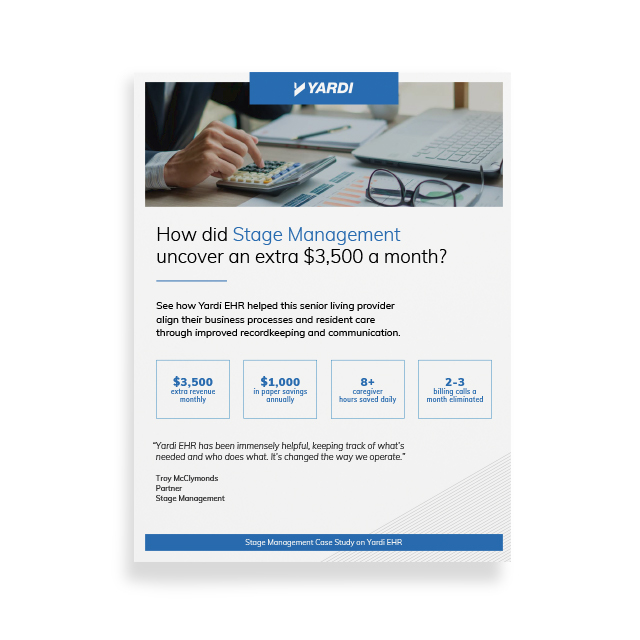Stage Management Case Study on Yardi EHR