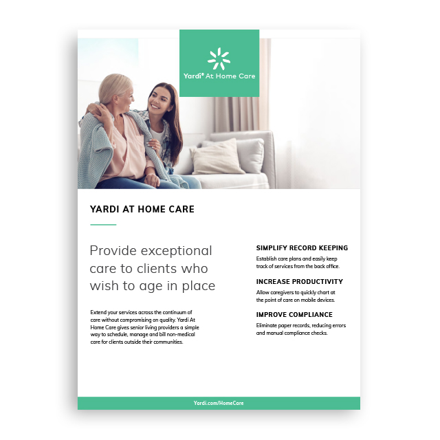 At Home Care Brochure