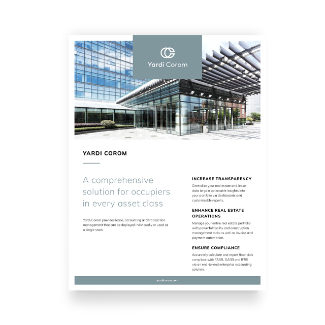 Yardi Corom Brochure