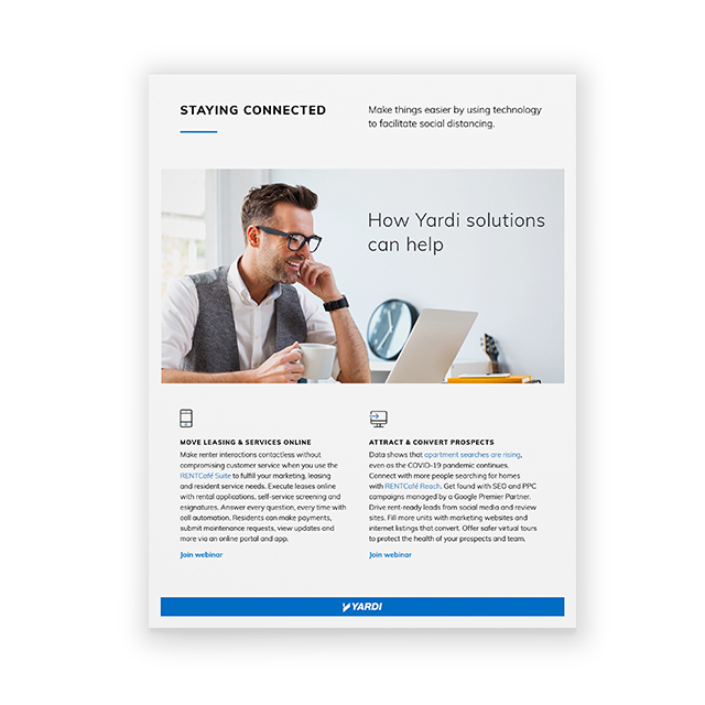 Yardi Multifamily Solutions to Help Social Distancing in Canada