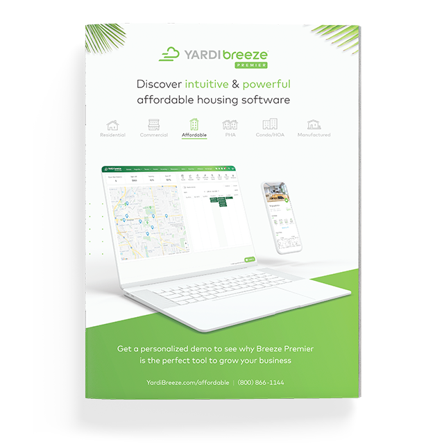 Yardi Breeze Premier Affordable Housing Brochure