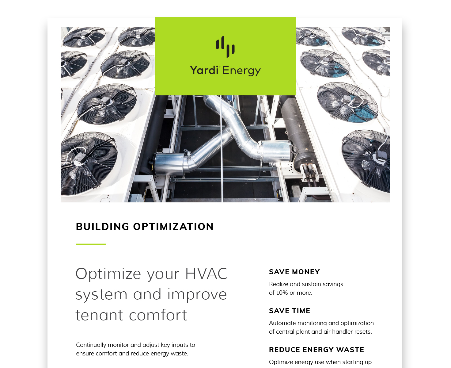 Energy Building Optimization Brochure
