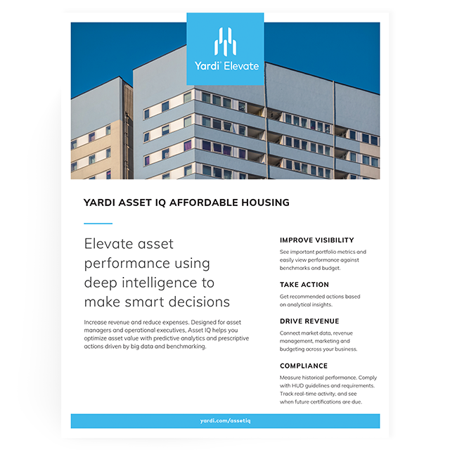 Asset IQ Affordable Housing Brochure