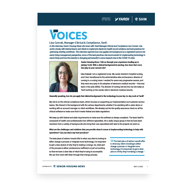 SHN Voices: Lisa Conrad Explains Clinical and Compliance