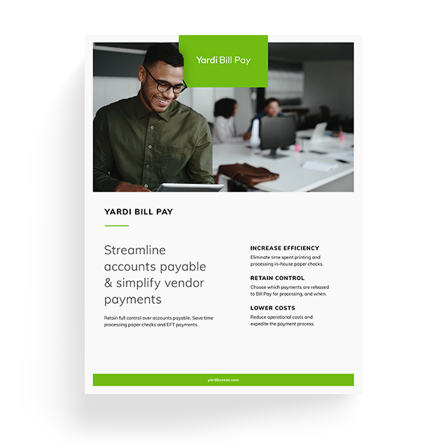 Bill Pay for Yardi Breeze Brochure