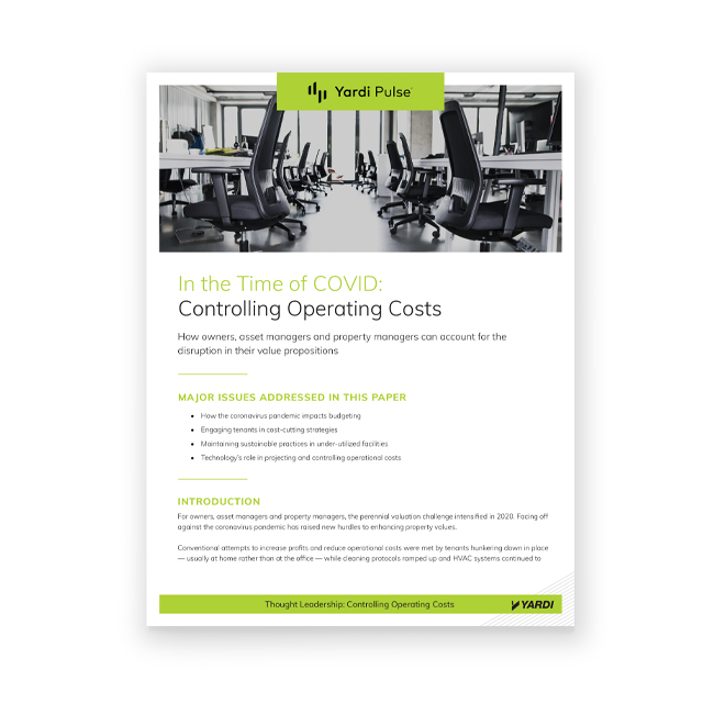 In the Time of COVID: Controlling Operating Costs