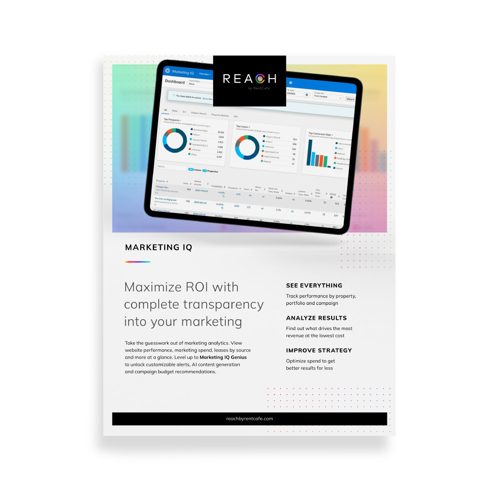 REACH by RentCafe Marketing IQ Brochure