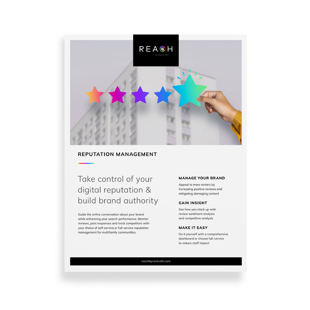 REACH by RentCafe Reputation Management Brochure
