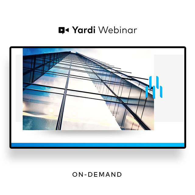 Yardi Forecast Manager for Commercial Webinar