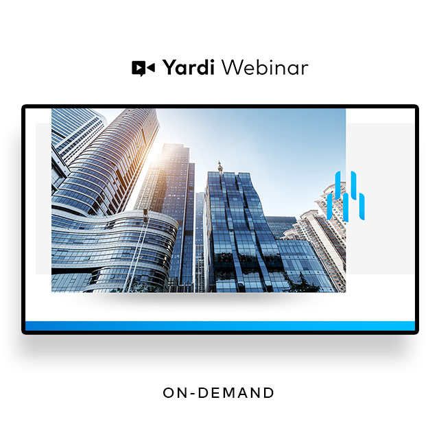 Yardi Forecast Manager for Commercial Webinar