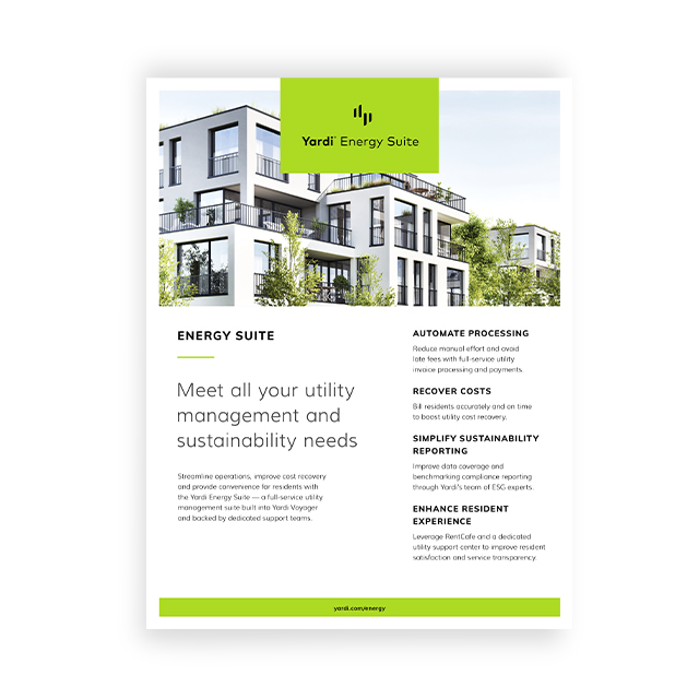 Energy Suite for Residential Brochure