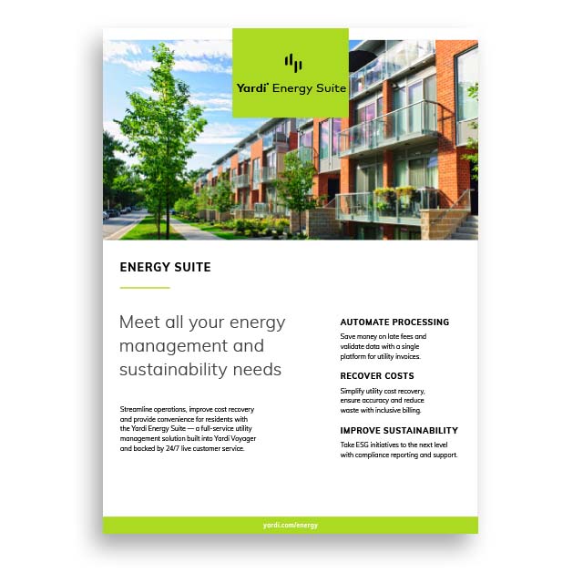 Energy Suite for Residential Brochure
