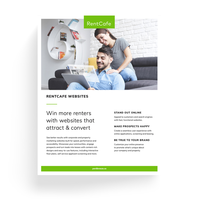 RentCafe Websites for Yardi Breeze Premier Canadian Brochure