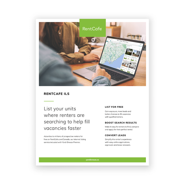 RentCafe ILS for Yardi Breeze Premier Canada Brochure