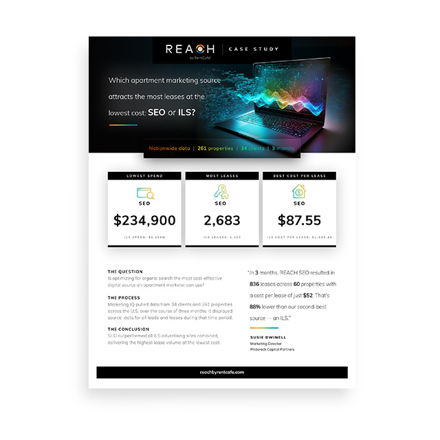 Apartment marketing case study: SEO vs. ILS