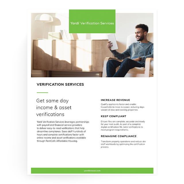 Yardi Breeze Premier Verification Services Brochure