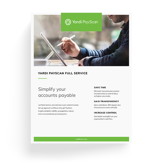 PayScan Full Service for Yardi Breeze Premier Brochure