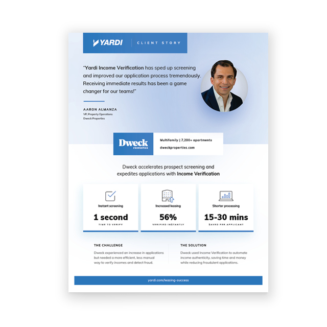Client Story: Dweck Properties on Income Verification