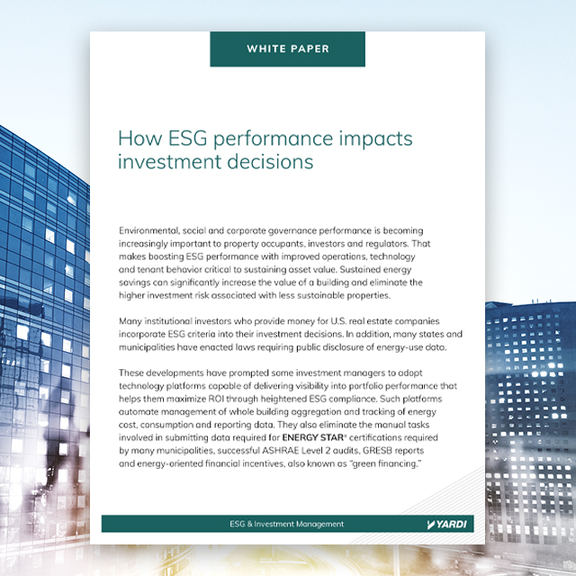 How ESG Performance Impacts Investment Decisions (White Paper)