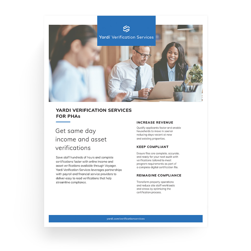 Verification Services for PHAs Brochure