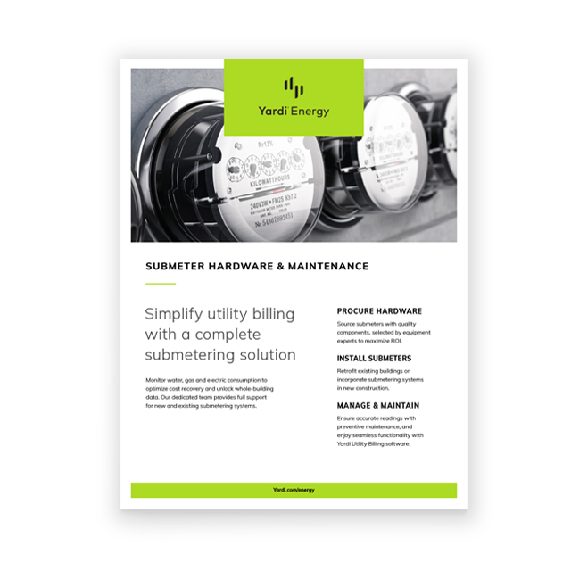 Submeter Hardware & Maintenance