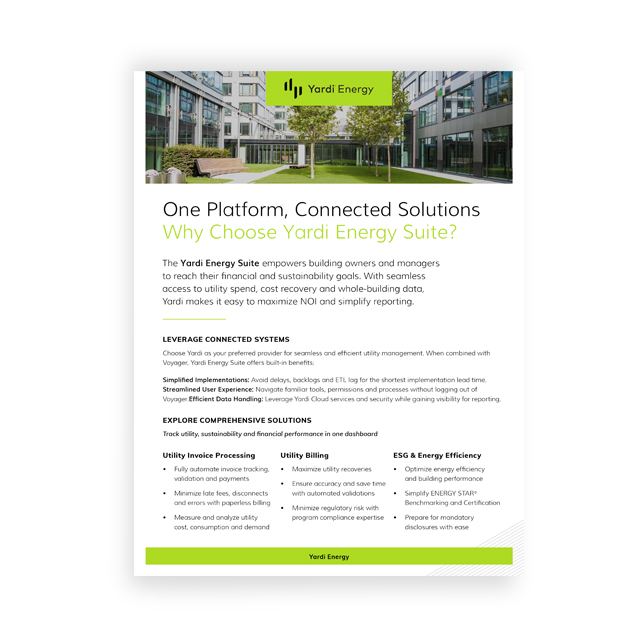 Why Choose Yardi Energy Suite