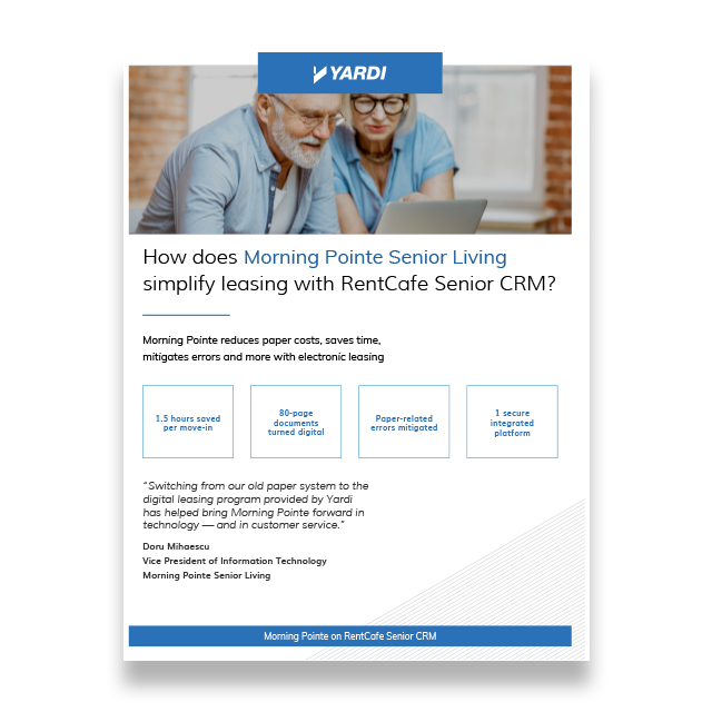 Morning Pointe Senior Living on RentCafe Senior CRM