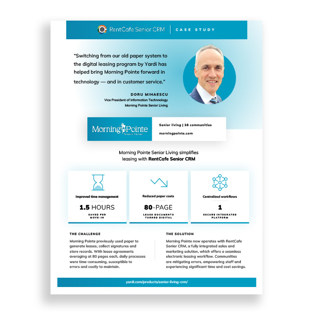 Client Story: Morning Pointe Senior Living on RentCafe Senior CRM