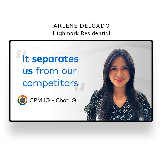 Watch how CRM IQ and Chat IQ support a leasing specialist's role at Highmark Residential