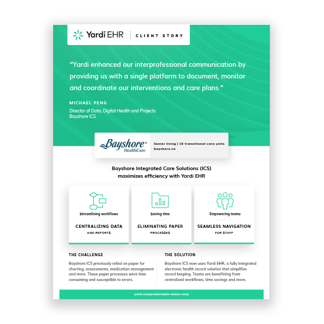 Client Story: Bayshore HealthCare Success Story on Yardi EHR
