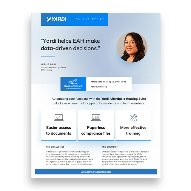 Client Success: EAH Housing on the Affordable Housing Suite