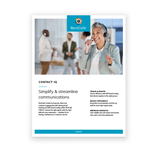 RentCafe Contact IQ Brochure