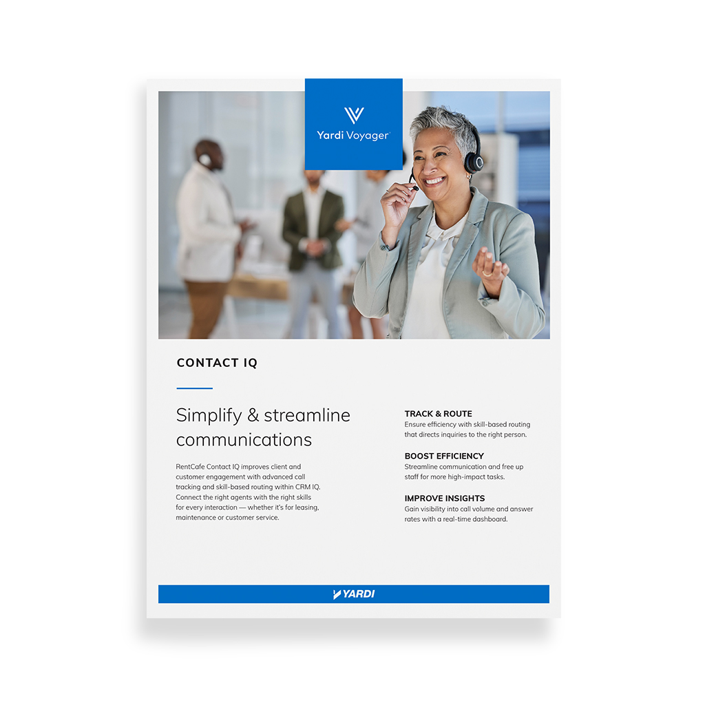 Yardi Contact IQ Brochure