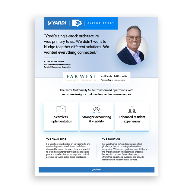 How Far West Management achieved their goals with the Yardi Multifamily Suite