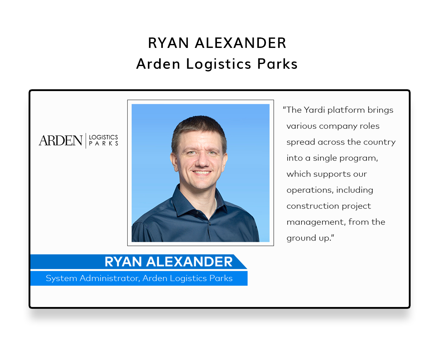 Arden Logistics on Construction Manager