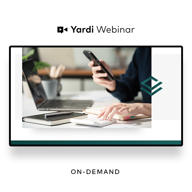 Yardi Investment Accounting Webinar