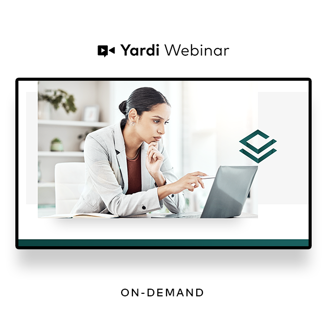 Yardi Performance Manager Webinar