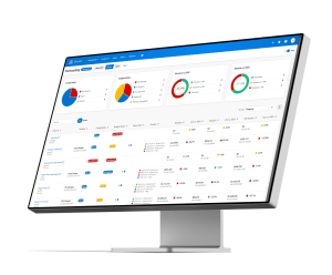 Yardi's multifamily forecasting solution, Forecast IQ, shown on a computer monitor