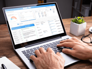 A communication dashboard being shown on an apartment CRM solution