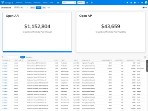Accounting dashboard on Yardi Voyager 8 PMS