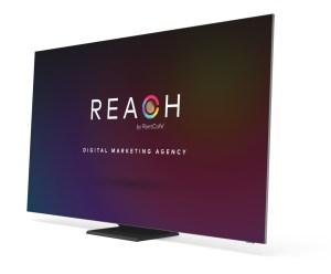 REACH by RentCafe logo on a monitor