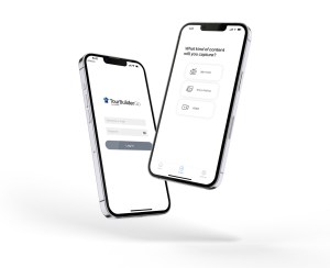 Phones showing TourBuilder Go