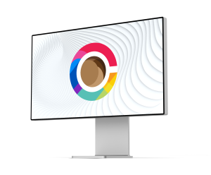 The RentCafe icon being shown on a desktop monitor