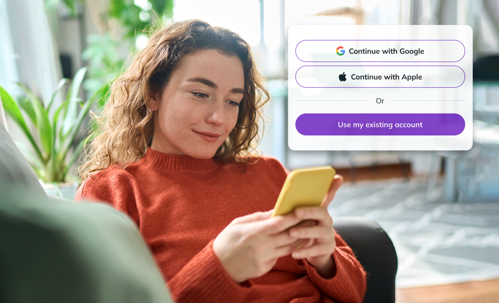 RentCafe Suite login screen showing passwordless social sign-in for applicants transitioning to residents