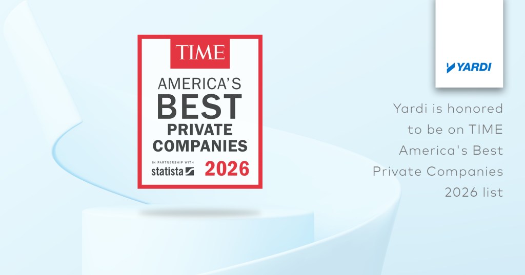 Yardi is honored to be on TIME America's Best Private Companies 2026 list